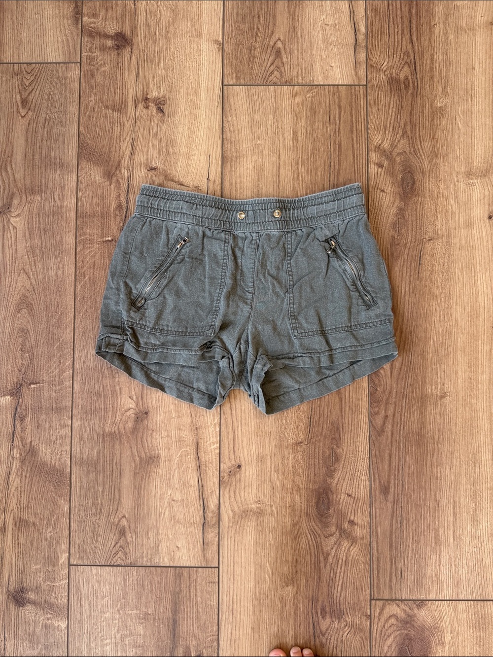 Dynamite Olive Green Utility Athletic Shorts